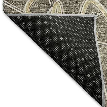Premium Machine Washable Mayfield AMF947 Taupe 2'3" x 7'6" Runner Rug