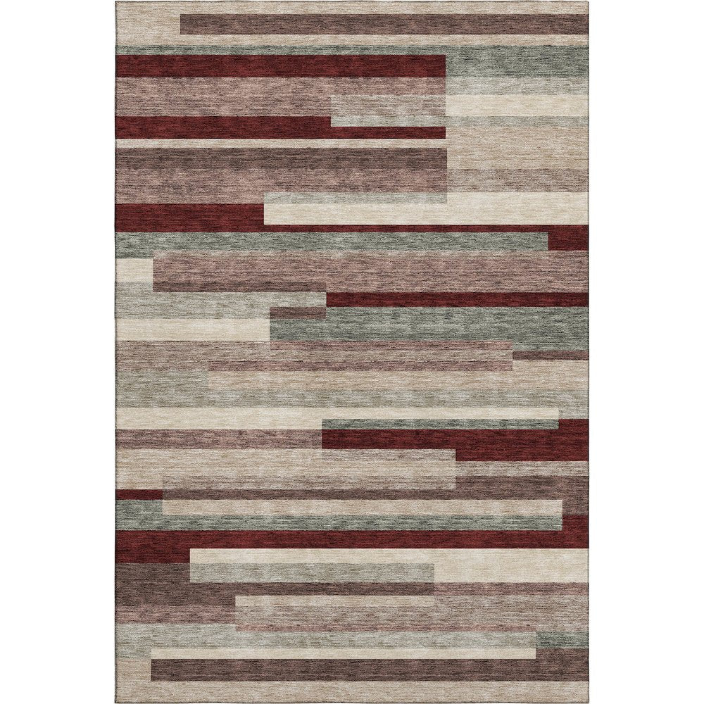 Premium Machine Washable Mayfield AMF956 Merlot 3' x 5' Rug