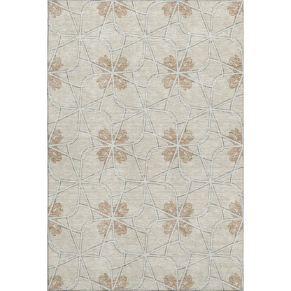 Premium Machine Washable Mayfield AMF958 Beige 3' x 5' Rug