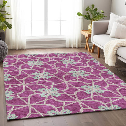 Premium Machine Washable Mayfield AMF958 Blush 3' x 5' Rug