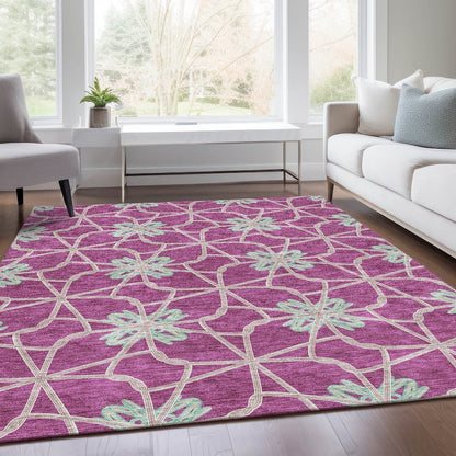 Premium Machine Washable Mayfield AMF958 Blush 3' x 5' Rug