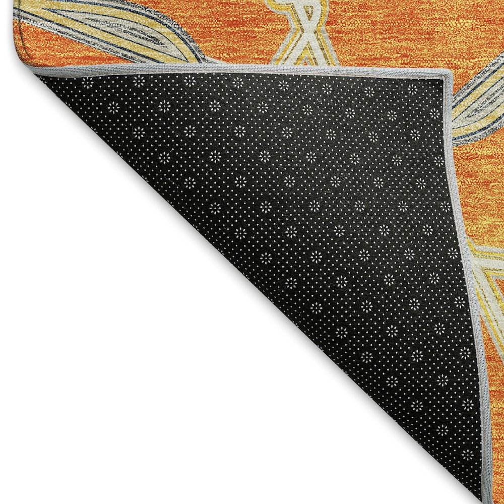 Premium Machine Washable Mayfield AMF959 Orange 2'3" x 7'6" Runner Rug