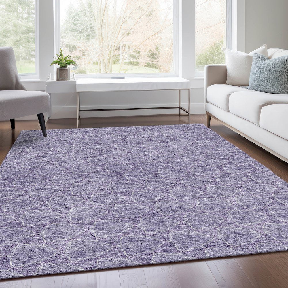 Premium Machine Washable Mayfield AMF960 Lavender 3' x 5' Rug