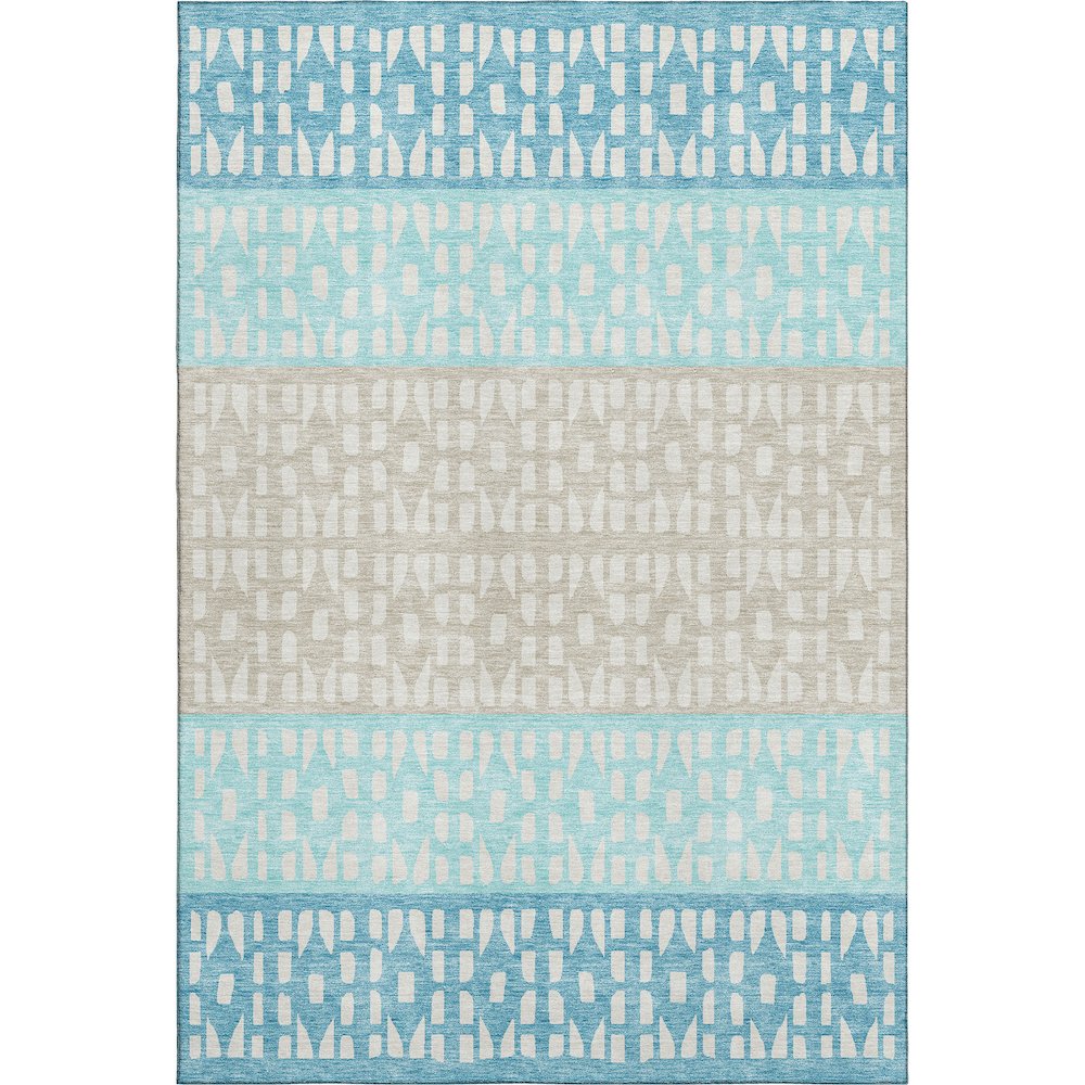 Premium Machine Washable Mayfield AMF964 Teal 3' x 5' Rug