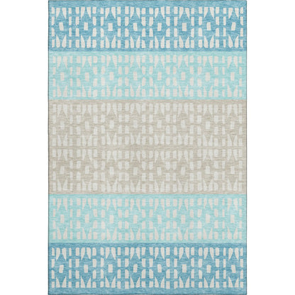 Premium Machine Washable Mayfield AMF964 Teal 3' x 5' Rug