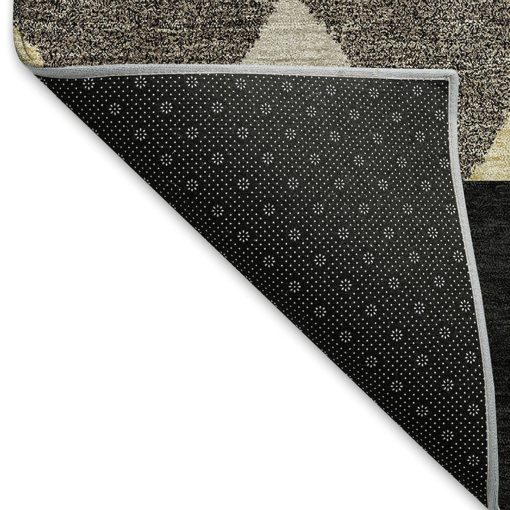 Premium Machine Washable Mayfield AMF965 Black 2'3" x 7'6" Runner Rug