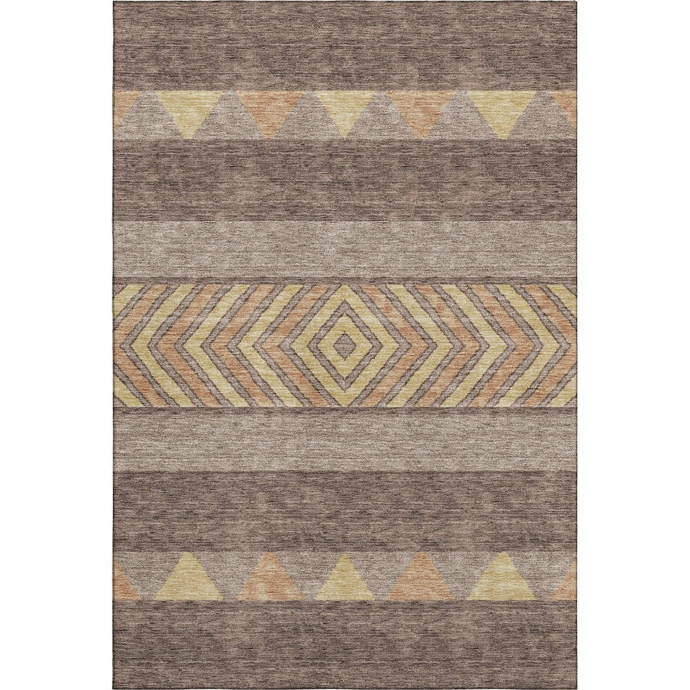 Premium Machine Washable Mayfield AMF965 Brown 3' x 5' Rug