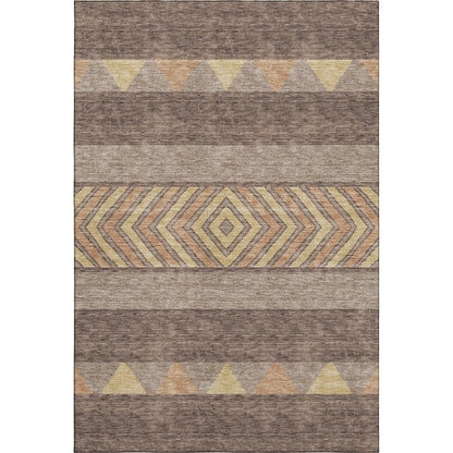 Premium Machine Washable Mayfield AMF965 Brown 3' x 5' Rug