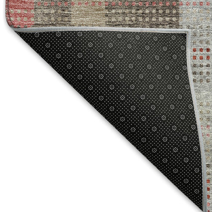 Premium Machine Washable Mayfield AMF966 Red 2'3" x 7'6" Runner Rug