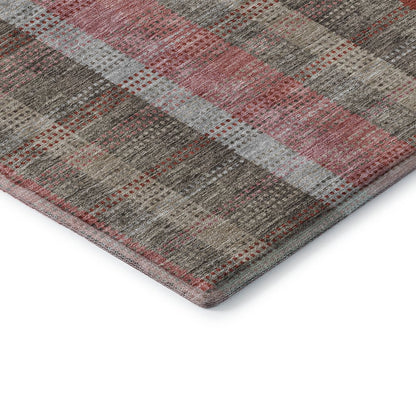Premium Machine Washable Mayfield AMF966 Red 2'3" x 7'6" Runner Rug