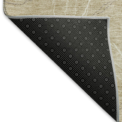 Premium Machine Washable Mayfield AMF968 Beige 2'3" x 7'6" Runner Rug