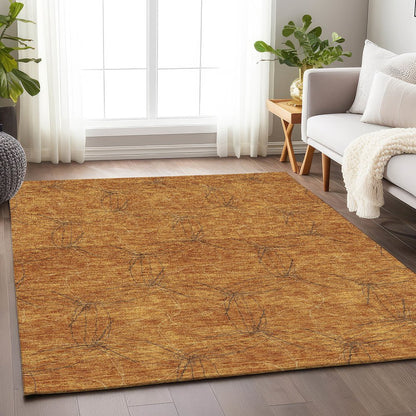 Premium Machine Washable Mayfield AMF968 Copper 3' x 5' Rug