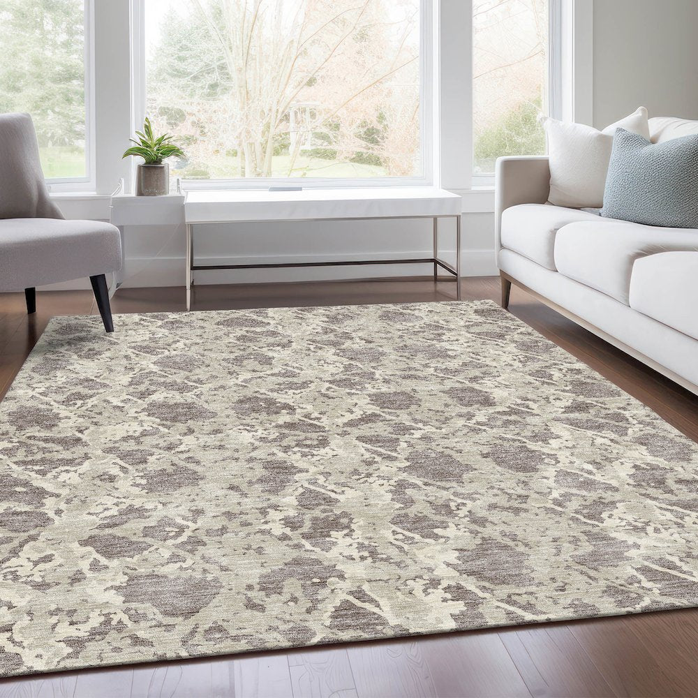 Premium Machine Washable Mayfield AMF969 Taupe 3' x 5' Rug