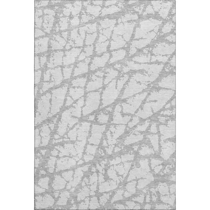 Premium Machine Washable Mayfield AMF972 Silver 3' x 5' Rug