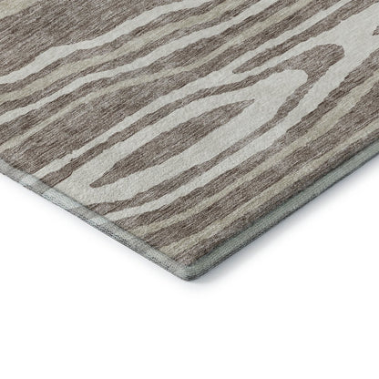 Premium Machine Washable Mayfield AMF974 Taupe 2'3" x 7'6" Runner Rug