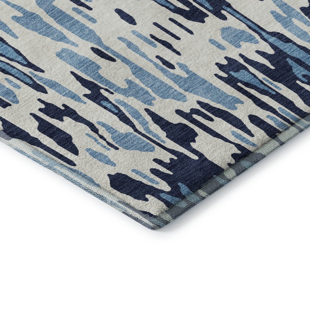 Premium Machine Washable Mayfield AMF986 Blue 2'3" x 7'6" Runner Rug