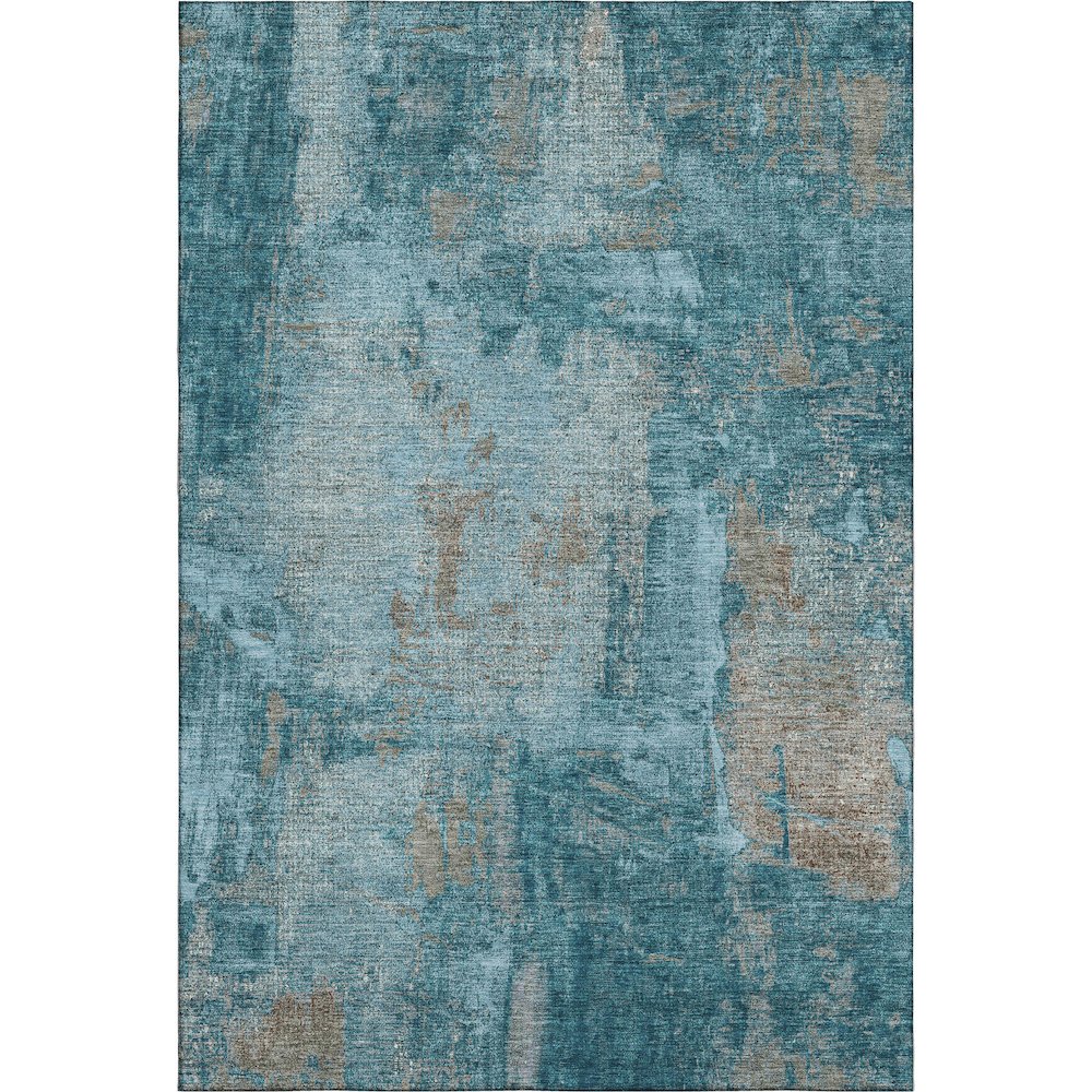 Premium Machine Washable Mayfield AMF989 Teal 3' x 5' Rug