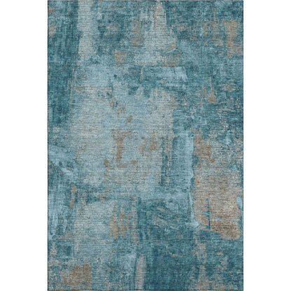 Premium Machine Washable Mayfield AMF989 Teal 3' x 5' Rug