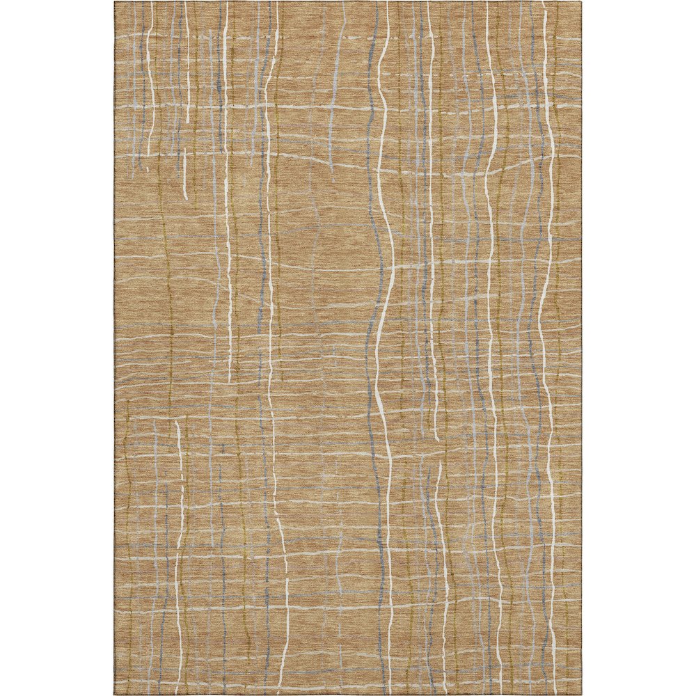 Premium Machine Washable Mayfield AMF998 Gold 3' x 5' Rug