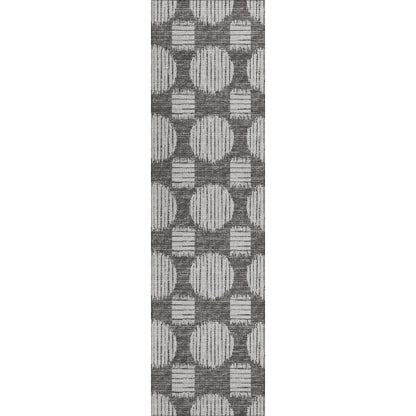 Indoor/Outdoor Sedona SN13 Grey Washable 2'3" x 10' Runner Rug