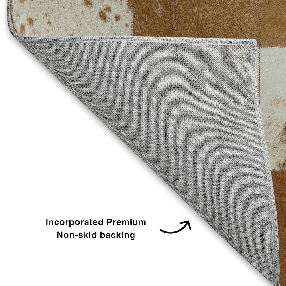 Luxury Washable Indoor/Outdoor Bozeman Brown 2'3" x 7'6" Runner Rug