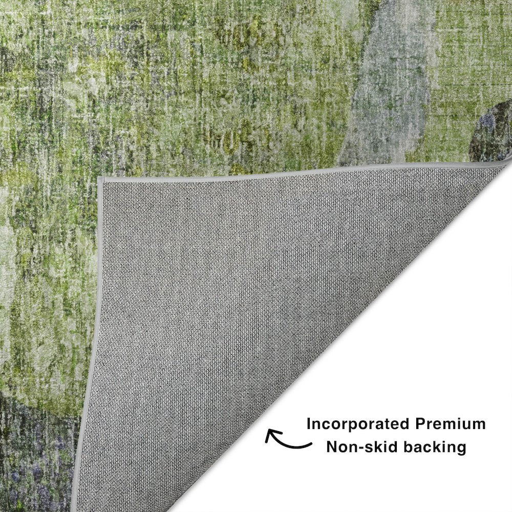 Luxury Washable Boca Aloe 2'3" x 7'6" Runner Rug