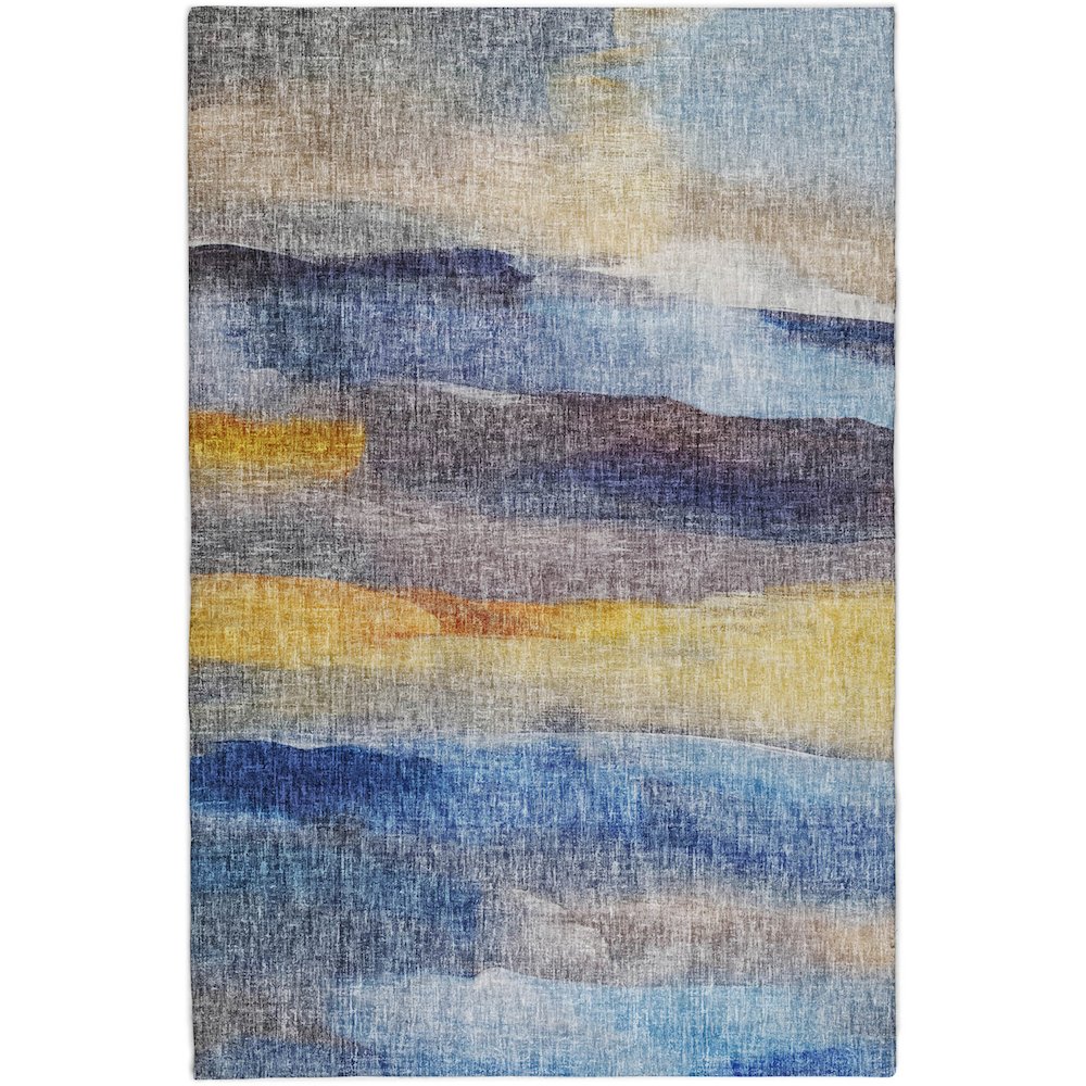 Luxury Washable Boca Blue 3' x 5' Rug