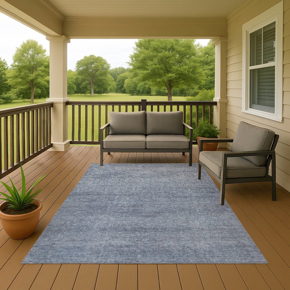 Luxury Washable Indoor/Outdoor Burano Sky 3' x 5' Rug