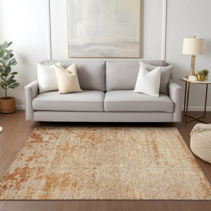 Luxury Washable Indoor/Outdoor Burano Copper 3' x 5' Rug