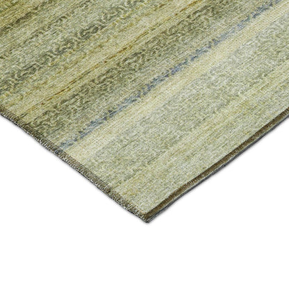 Luxury Washable Indoor/Outdoor Burano Aloe 2'3" x 7'6" Runner Rug