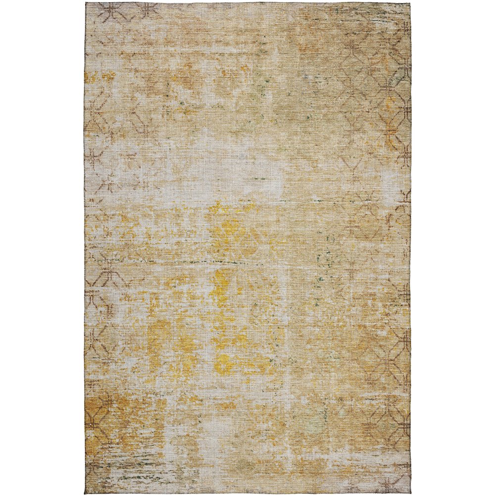 Luxury Washable Indoor/Outdoor Burano Gold 3' x 5' Rug
