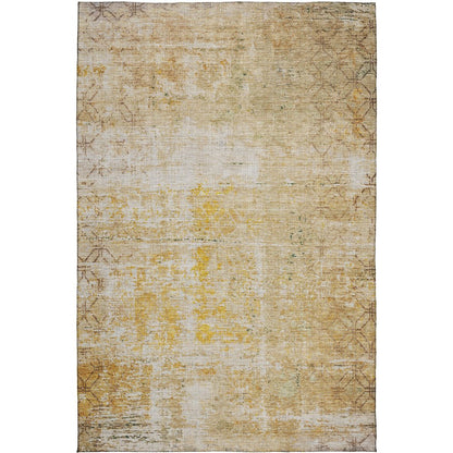 Luxury Washable Indoor/Outdoor Burano Gold 3' x 5' Rug
