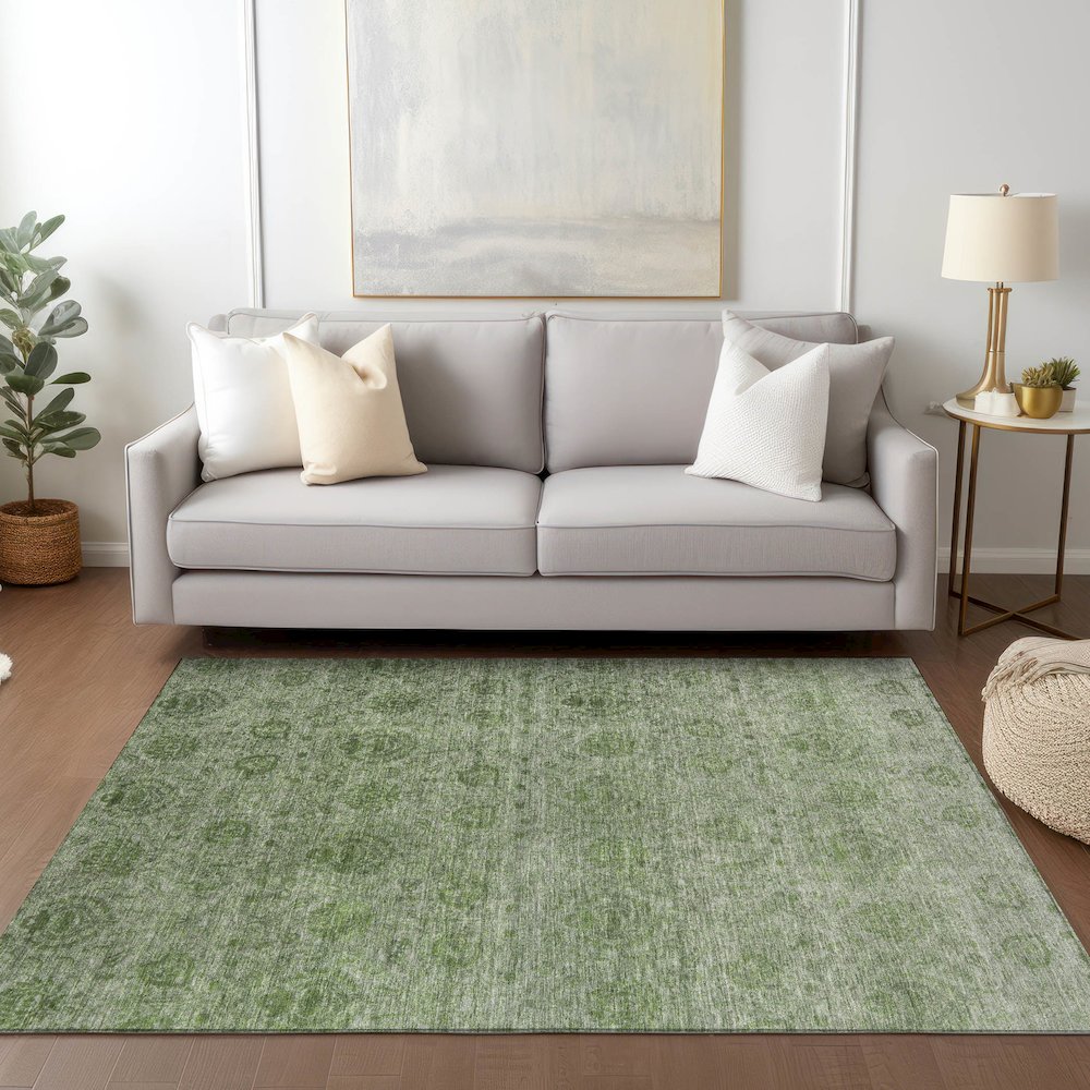 Luxury Washable Indoor/Outdoor Burano Olive 3' x 5' Rug