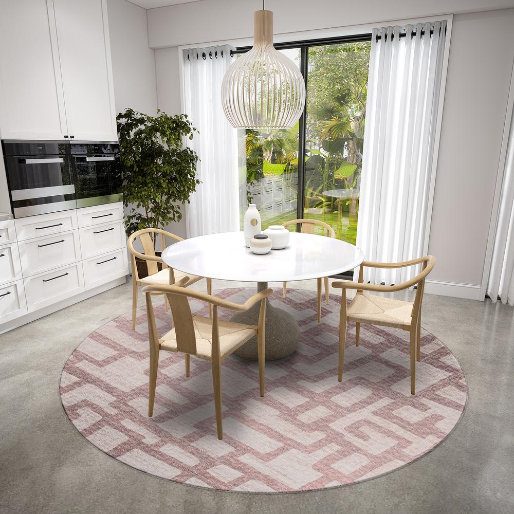 Indoor/Outdoor Sedona SN4 Taupe Washable 4' x 4' Round Rug