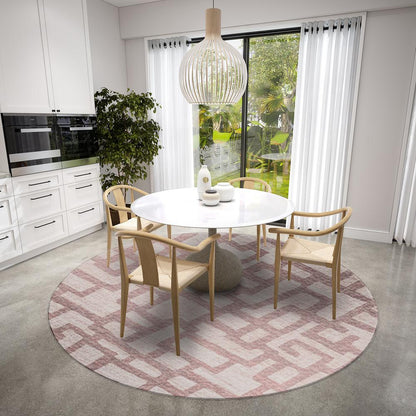 Indoor/Outdoor Sedona SN4 Taupe Washable 4' x 4' Round Rug