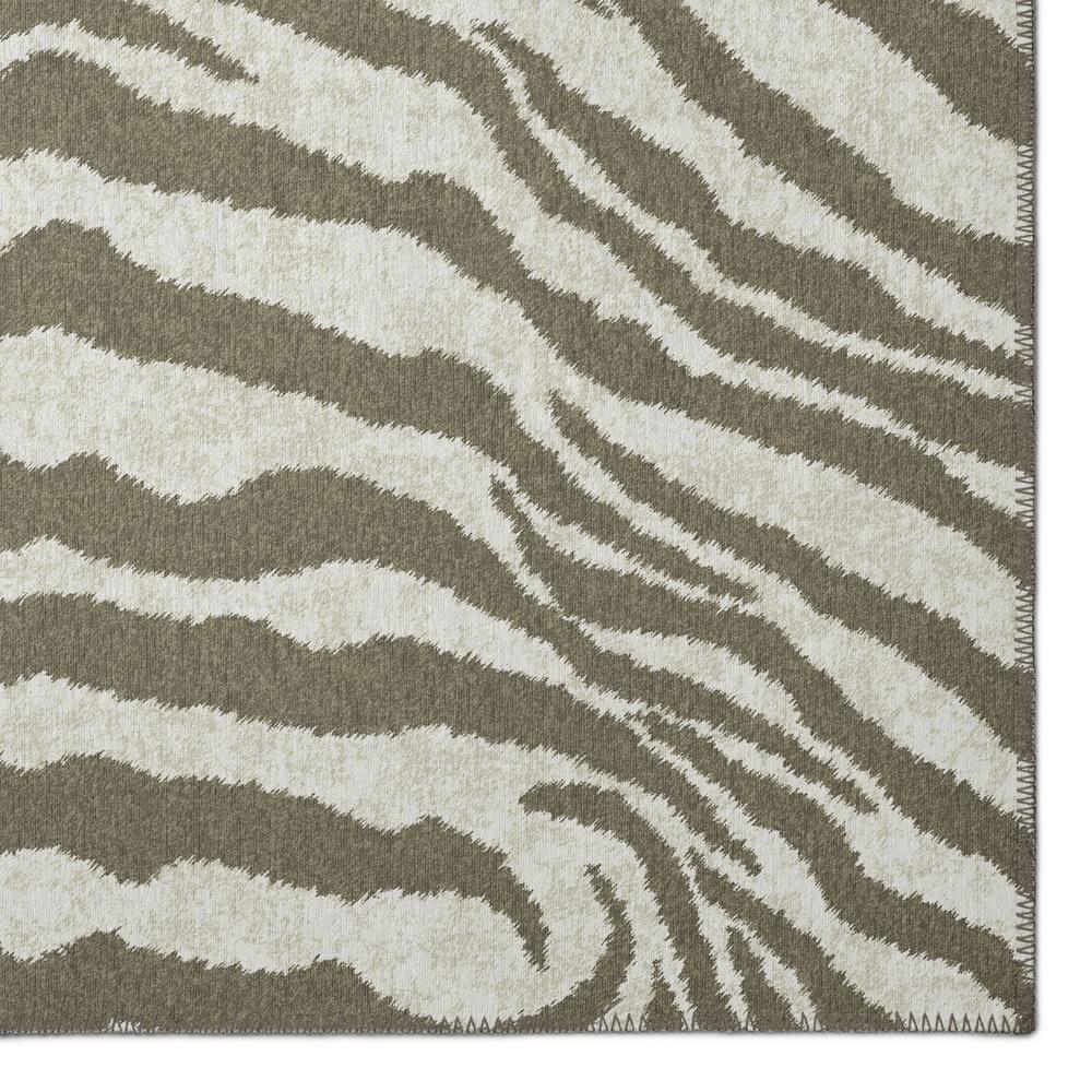 Safari Taupe Animal Animal Print 2'3" x 7'6" Runner Rug Taupe ASF31