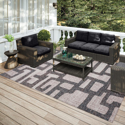Indoor/Outdoor Sedona SN4 Pebble Washable 3' x 5' Rug