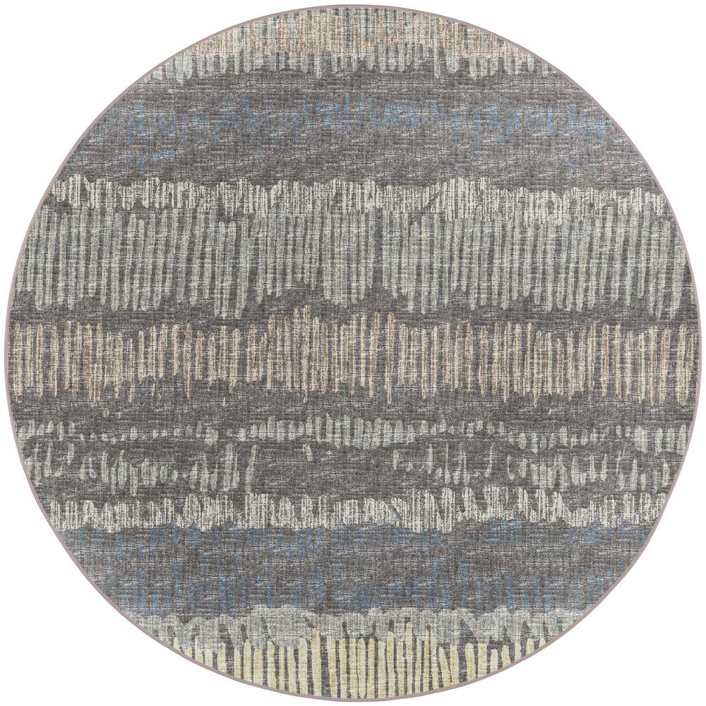 Winslow WL4 Charcoal 4' x 4' Round Rug