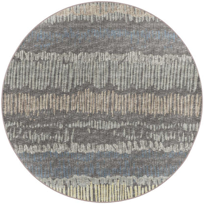 Winslow WL4 Charcoal 4' x 4' Round Rug