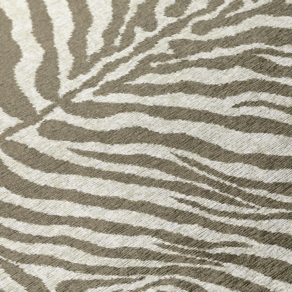 Safari Taupe Animal Animal Print 2'3" x 7'6" Runner Rug Taupe ASF31