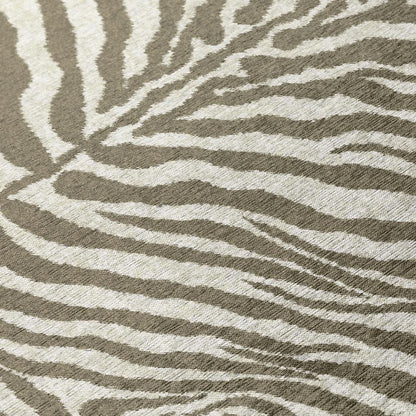 Safari Taupe Animal Animal Print 2'3" x 7'6" Runner Rug Taupe ASF31