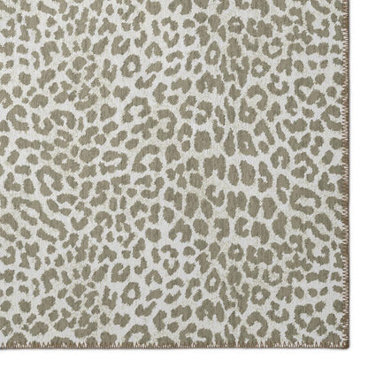 Safari Taupe Animal Animal Print 2'3" x 7'6" Runner Rug Taupe ASF32