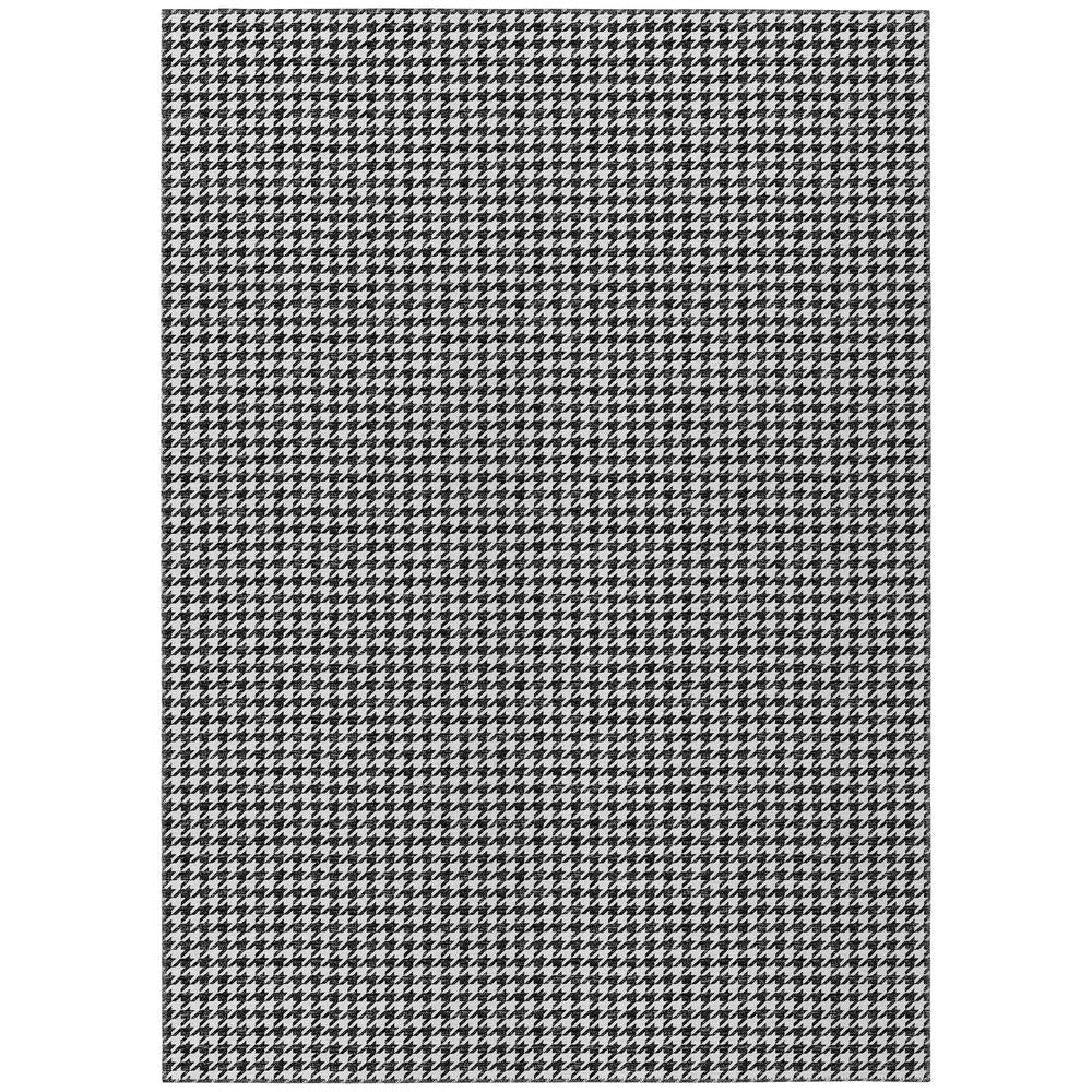 Indoor/Outdoor Hinton HN1 Black Washable 3' x 5' Rug