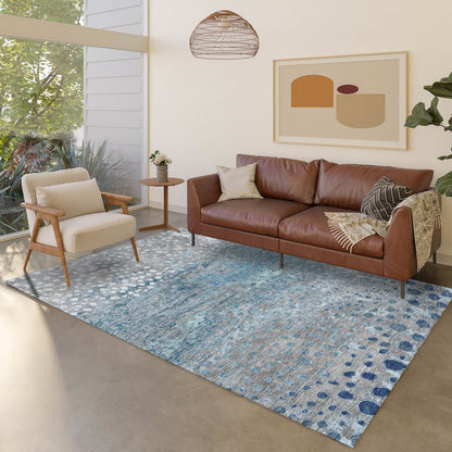 Luxury Washable Indoor/Outdoor Kochi Gray 3' x 5' Rug