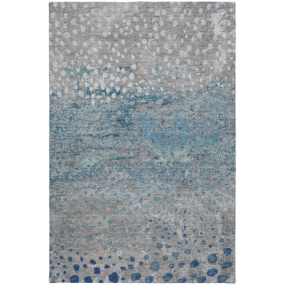Luxury Washable Indoor/Outdoor Kochi Gray 3' x 5' Rug