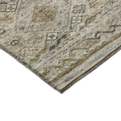 Indoor/Outdoor Karaj Brown 2'3" x 7'6" Runner Rug