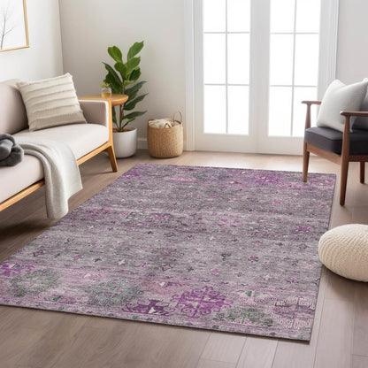 Indoor/Outdoor Karaj Purple 3' x 5' Rug