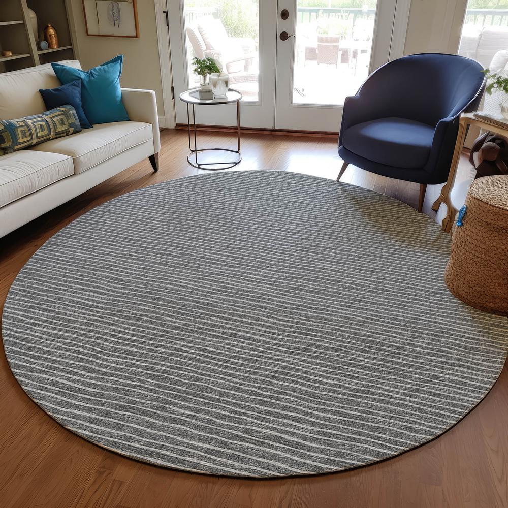 Indoor/Outdoor Laidley LA1 Grey Washable 4' x 4' Rug
