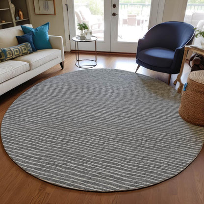 Indoor/Outdoor Laidley LA1 Grey Washable 4' x 4' Rug