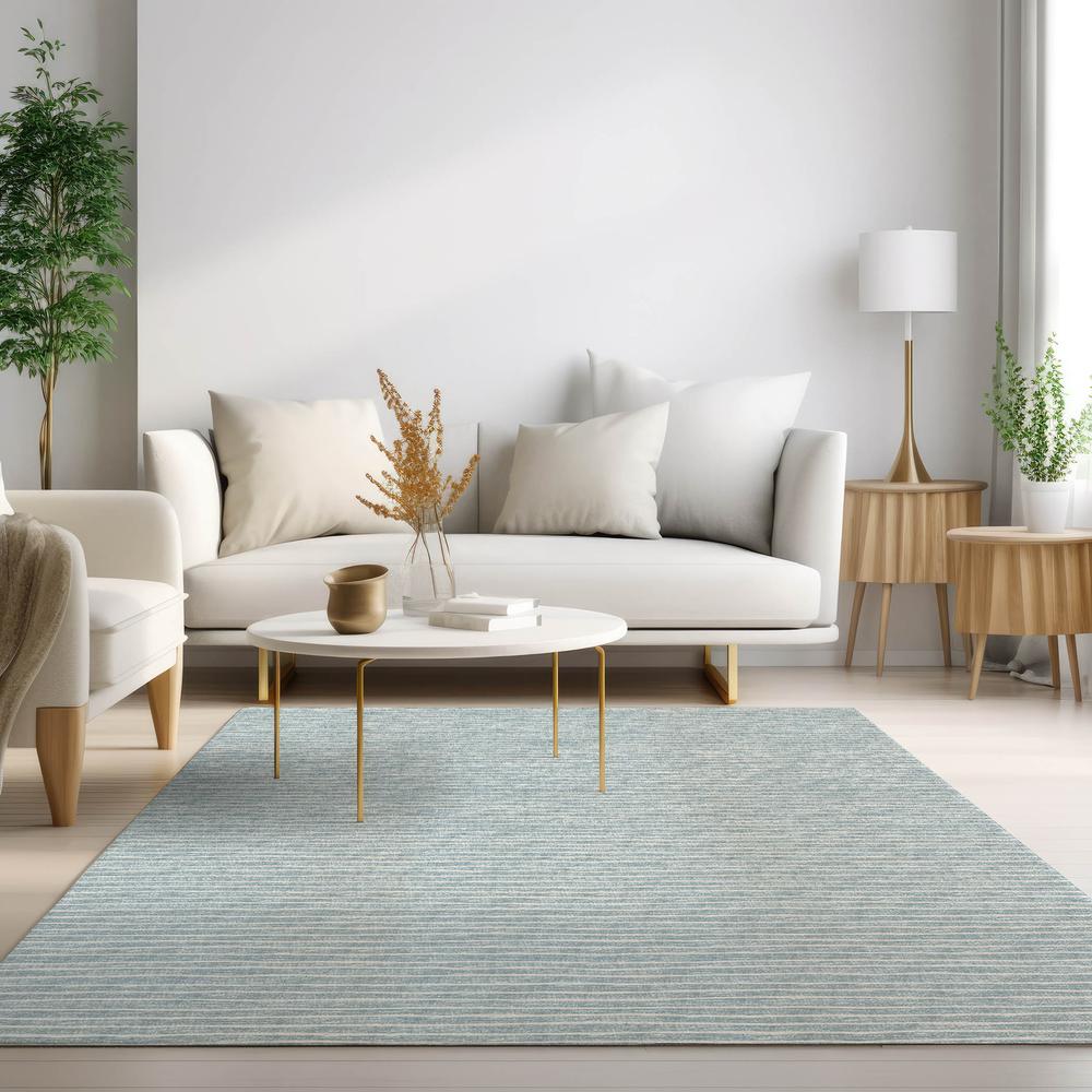 Indoor/Outdoor Laidley LA1 Sky Blue Washable 3' x 5' Rug